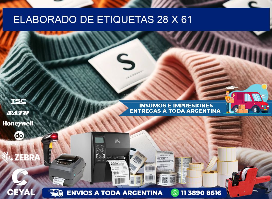 elaborado de etiquetas 28 x 61