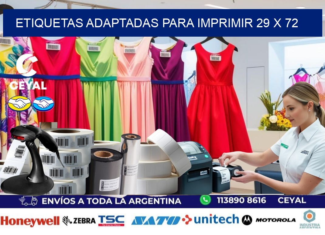 etiquetas adaptadas para imprimir 29 x 72