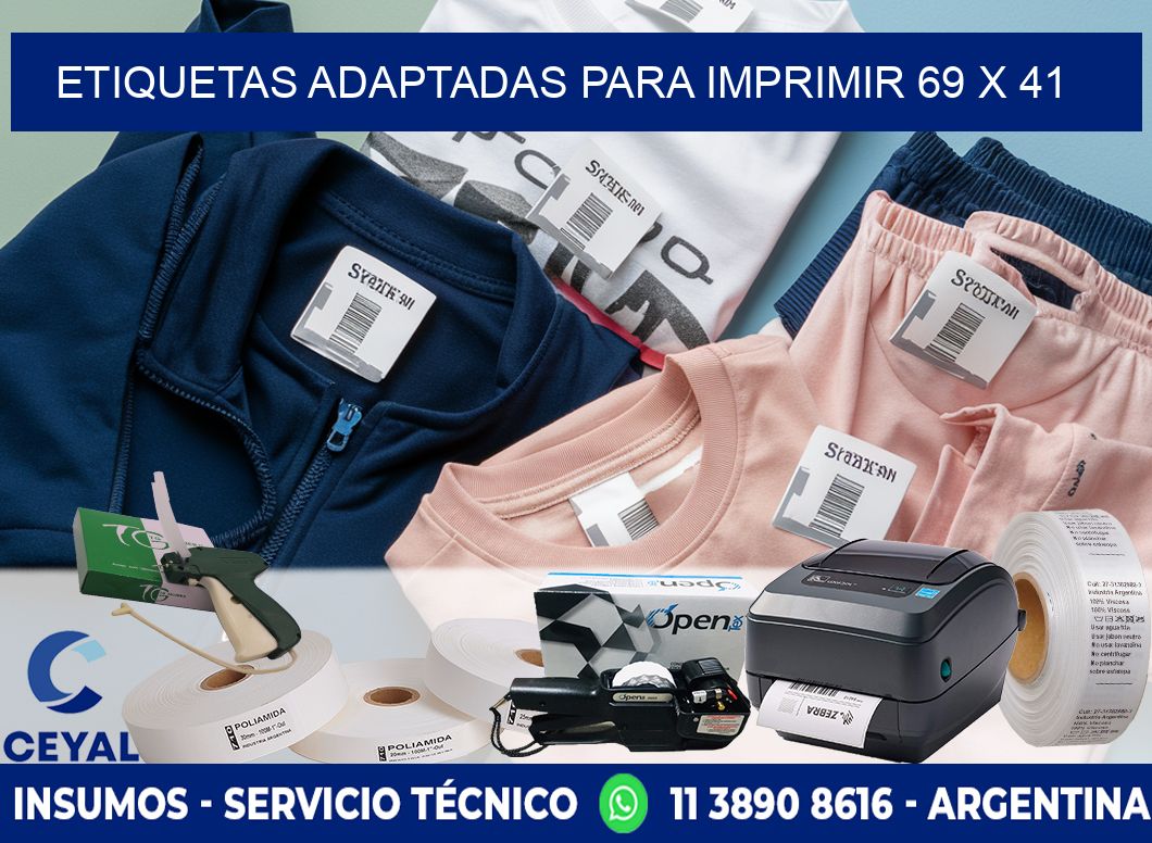 etiquetas adaptadas para imprimir 69 x 41