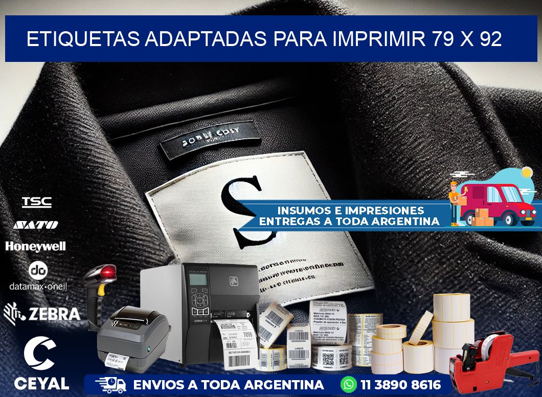 etiquetas adaptadas para imprimir 79 x 92