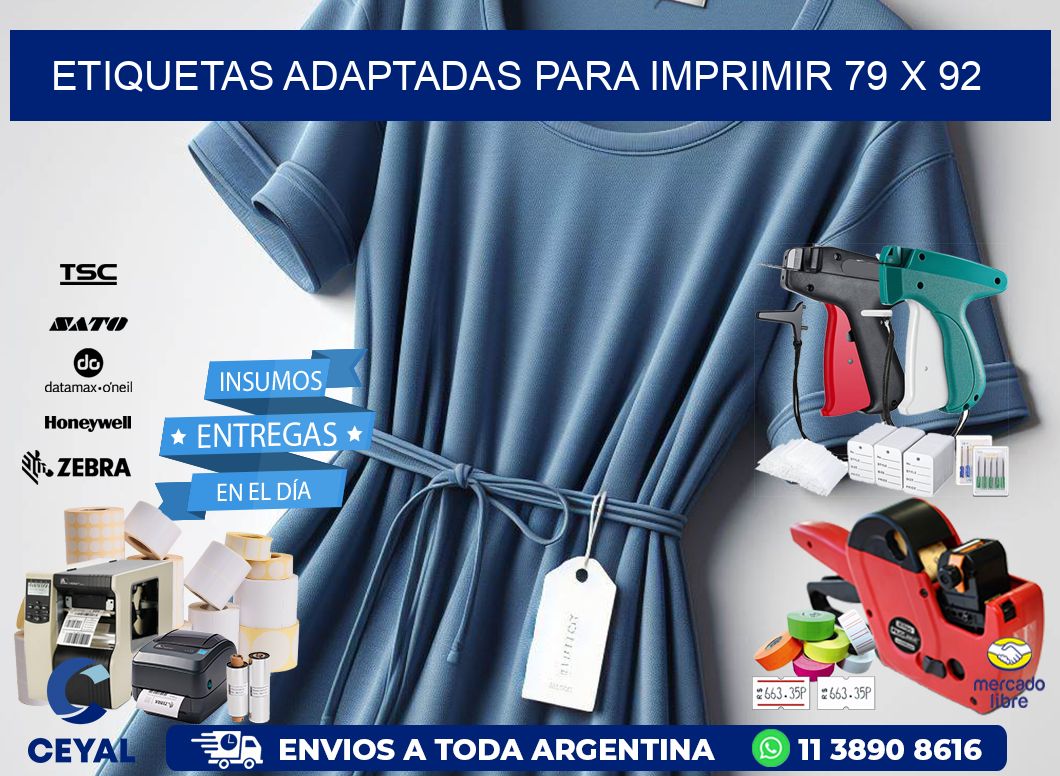 etiquetas adaptadas para imprimir 79 x 92