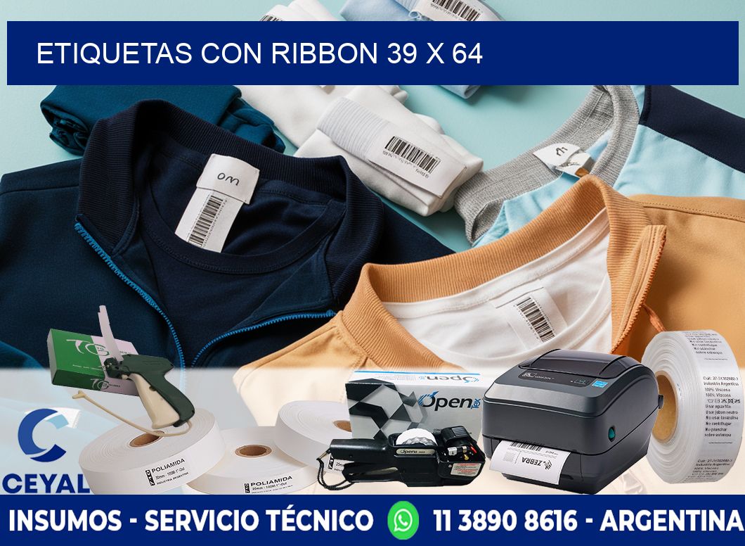 etiquetas con ribbon 39 x 64