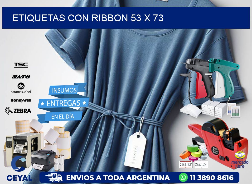 etiquetas con ribbon 53 x 73