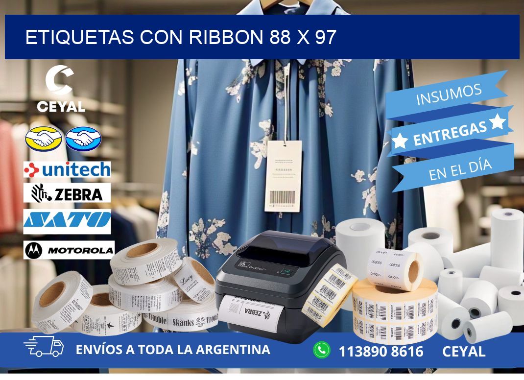 etiquetas con ribbon 88 x 97