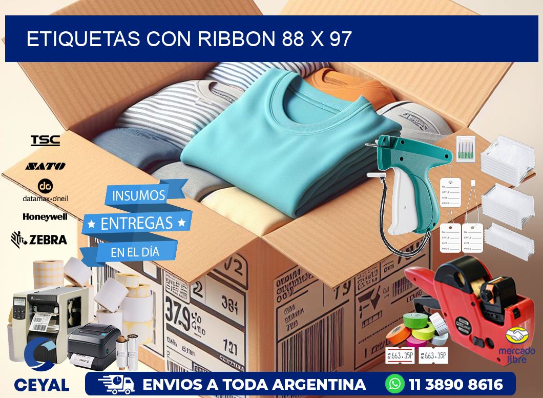 etiquetas con ribbon 88 x 97