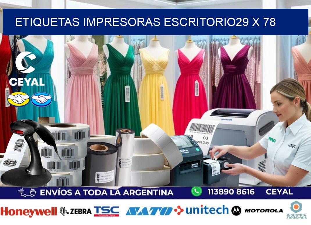 etiquetas impresoras escritorio29 x 78