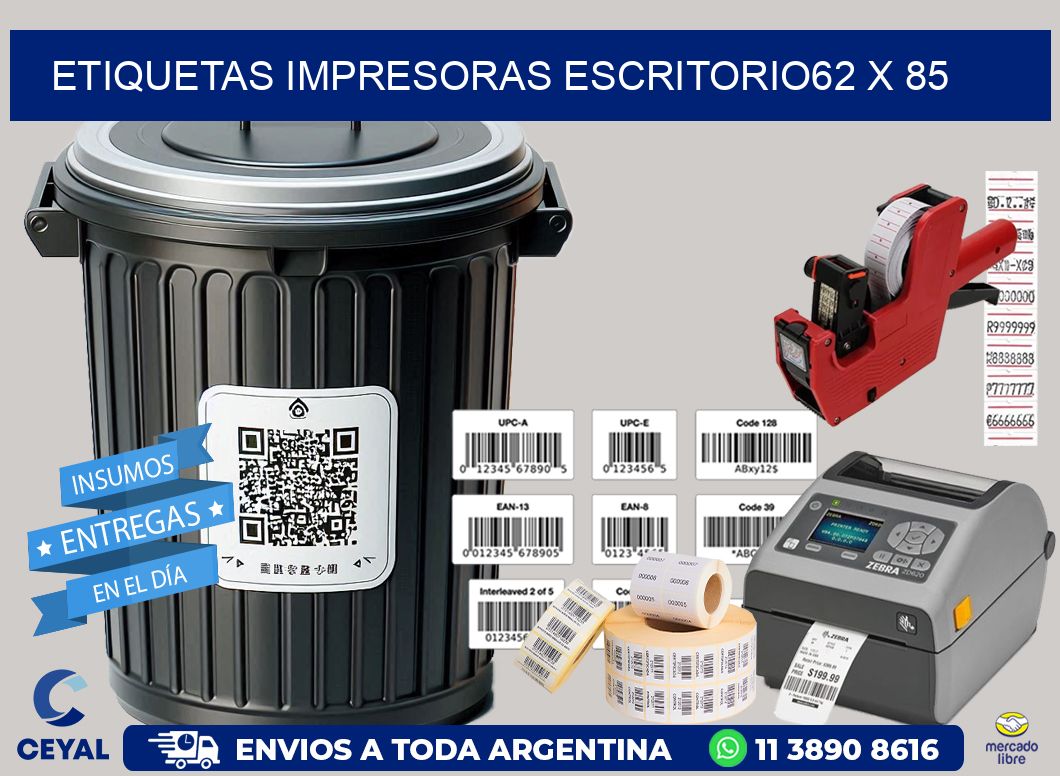 etiquetas impresoras escritorio62 x 85
