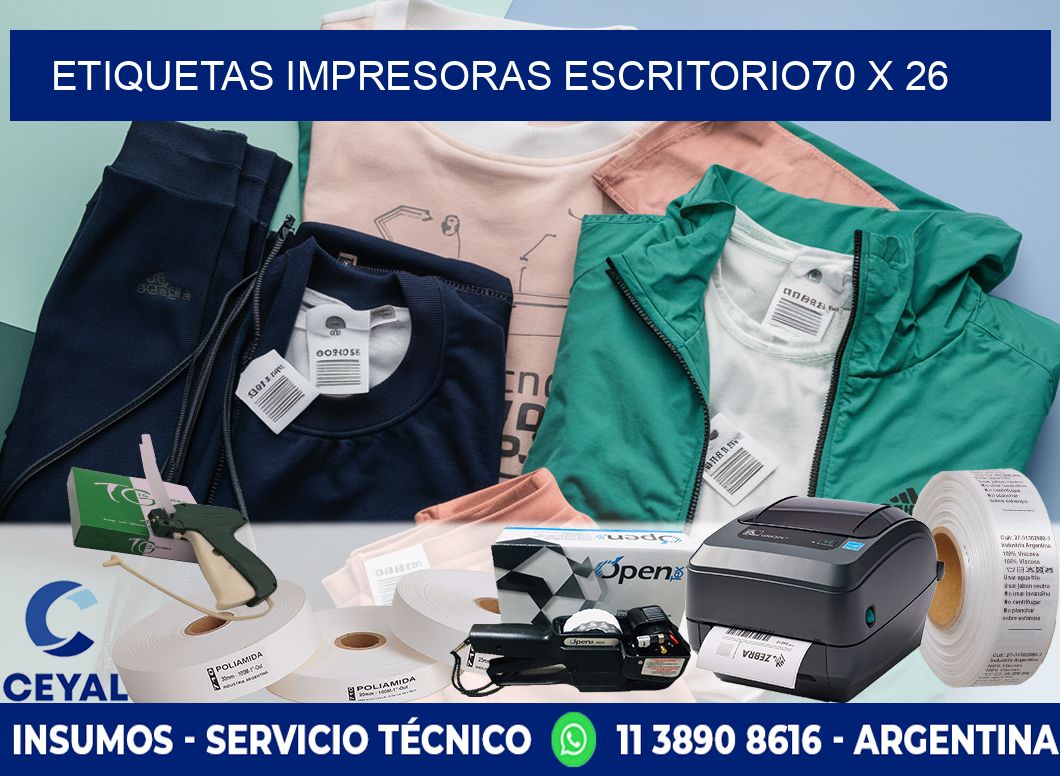 etiquetas impresoras escritorio70 x 26