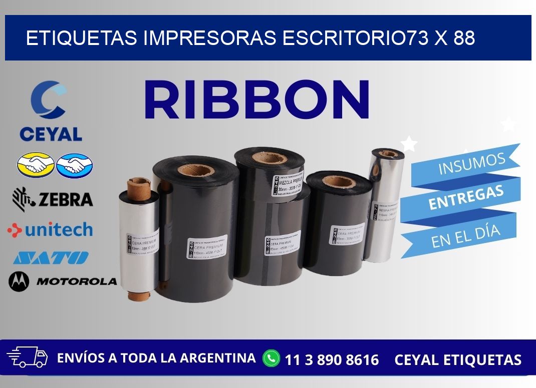etiquetas impresoras escritorio73 x 88