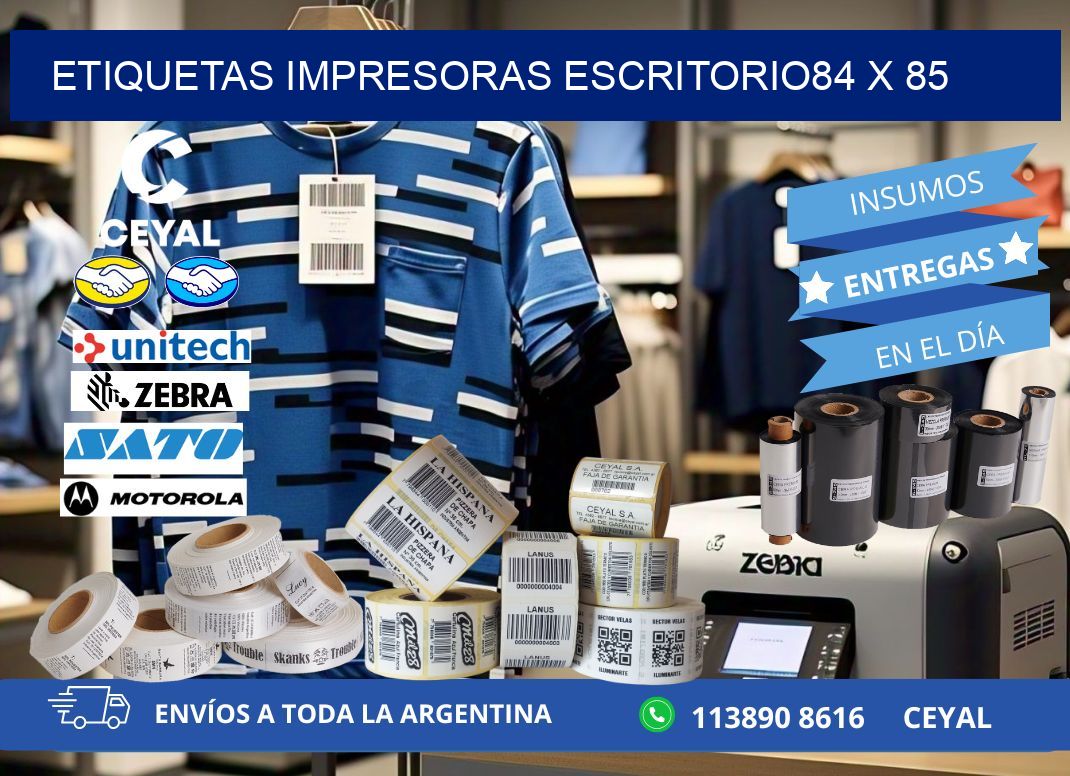 etiquetas impresoras escritorio84 x 85