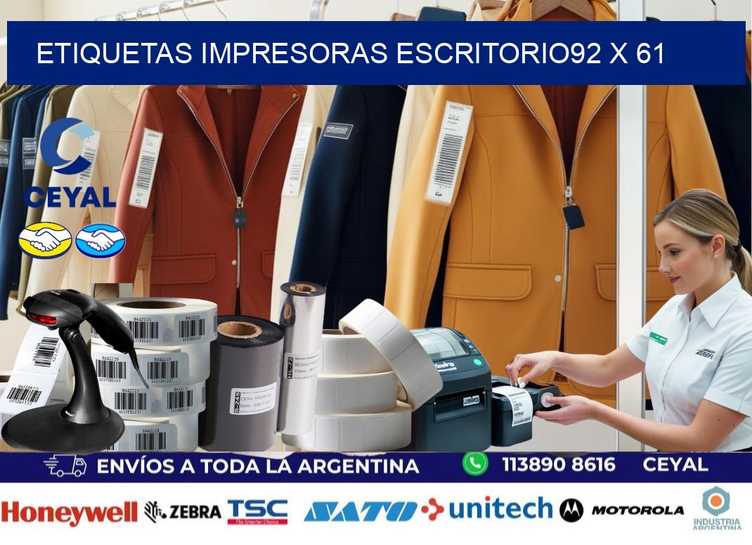 etiquetas impresoras escritorio92 x 61