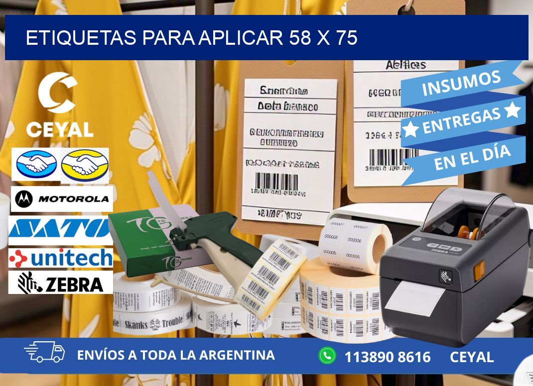 etiquetas para aplicar 58 x 75