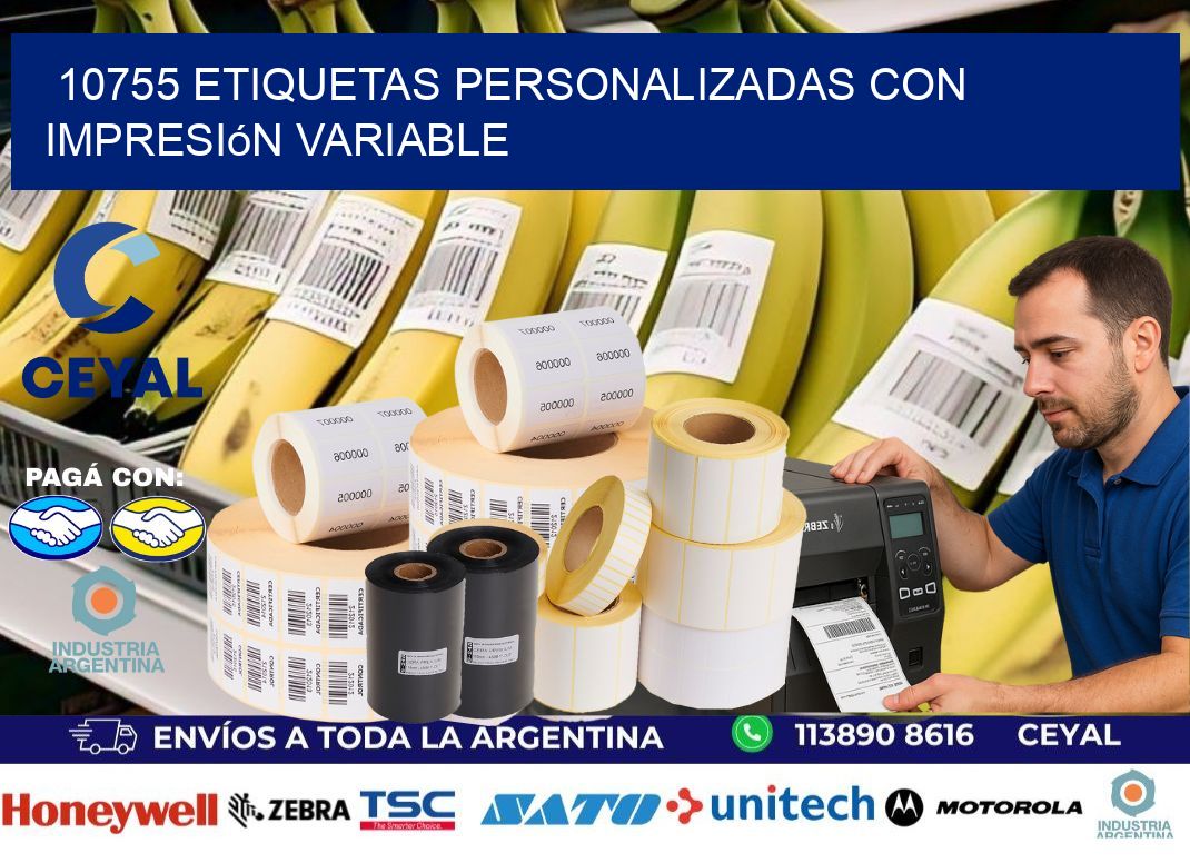 10755 etiquetas personalizadas con impresión variable