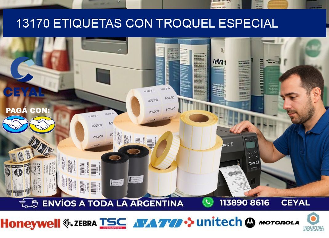 13170 Etiquetas con troquel especial