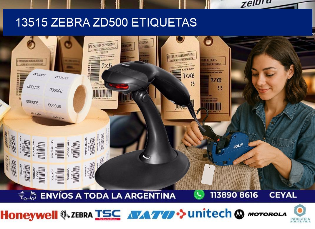 13515 Zebra ZD500 etiquetas