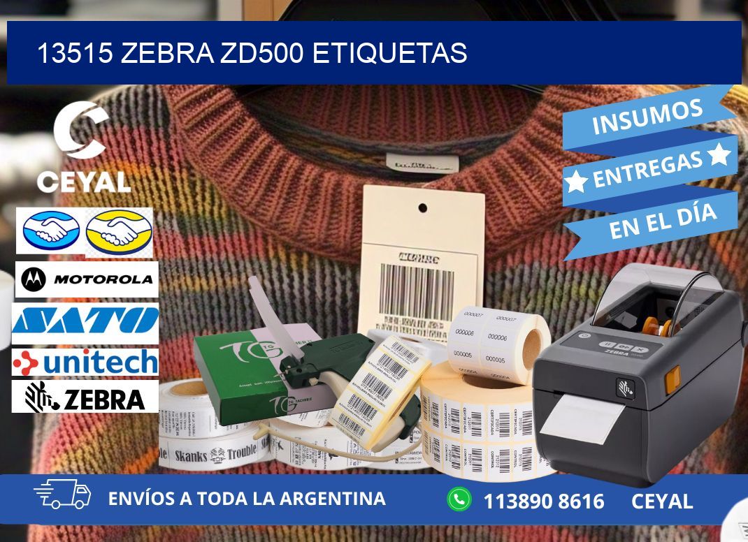 13515 Zebra ZD500 etiquetas