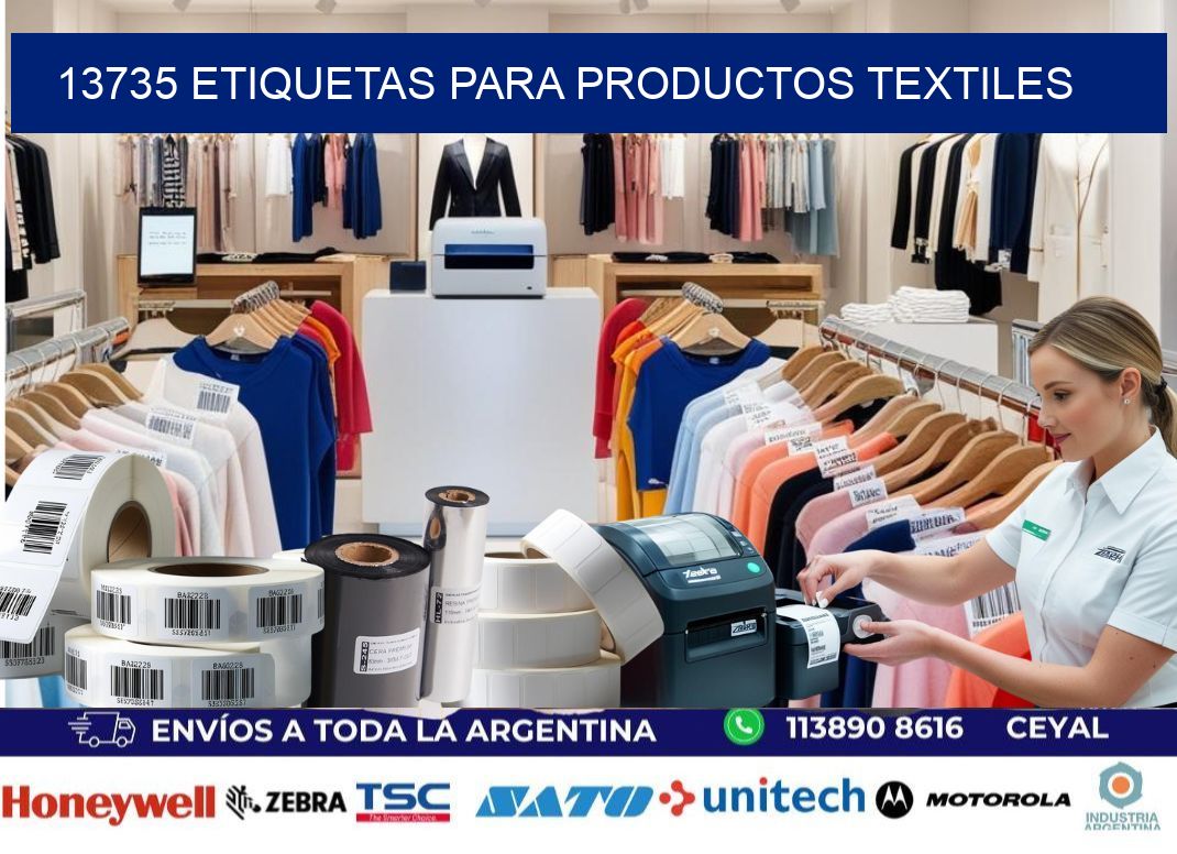 13735 Etiquetas para productos textiles