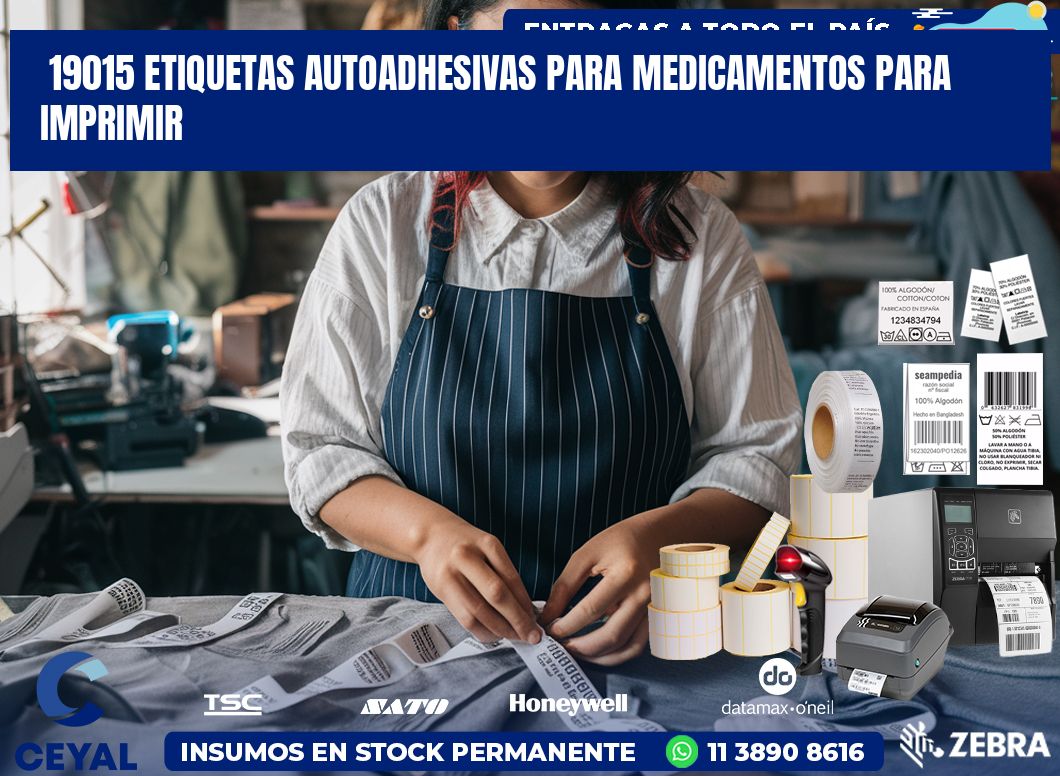 19015 Etiquetas autoadhesivas para medicamentos para imprimir
