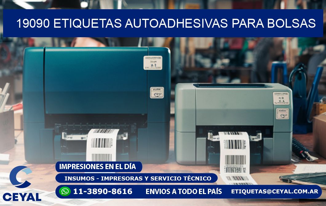 19090 etiquetas autoadhesivas para bolsas