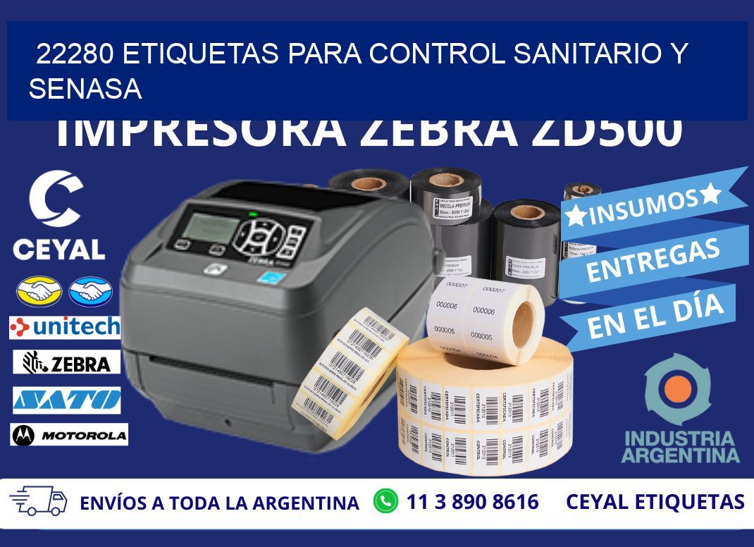 22280 etiquetas para control sanitario y SENASA