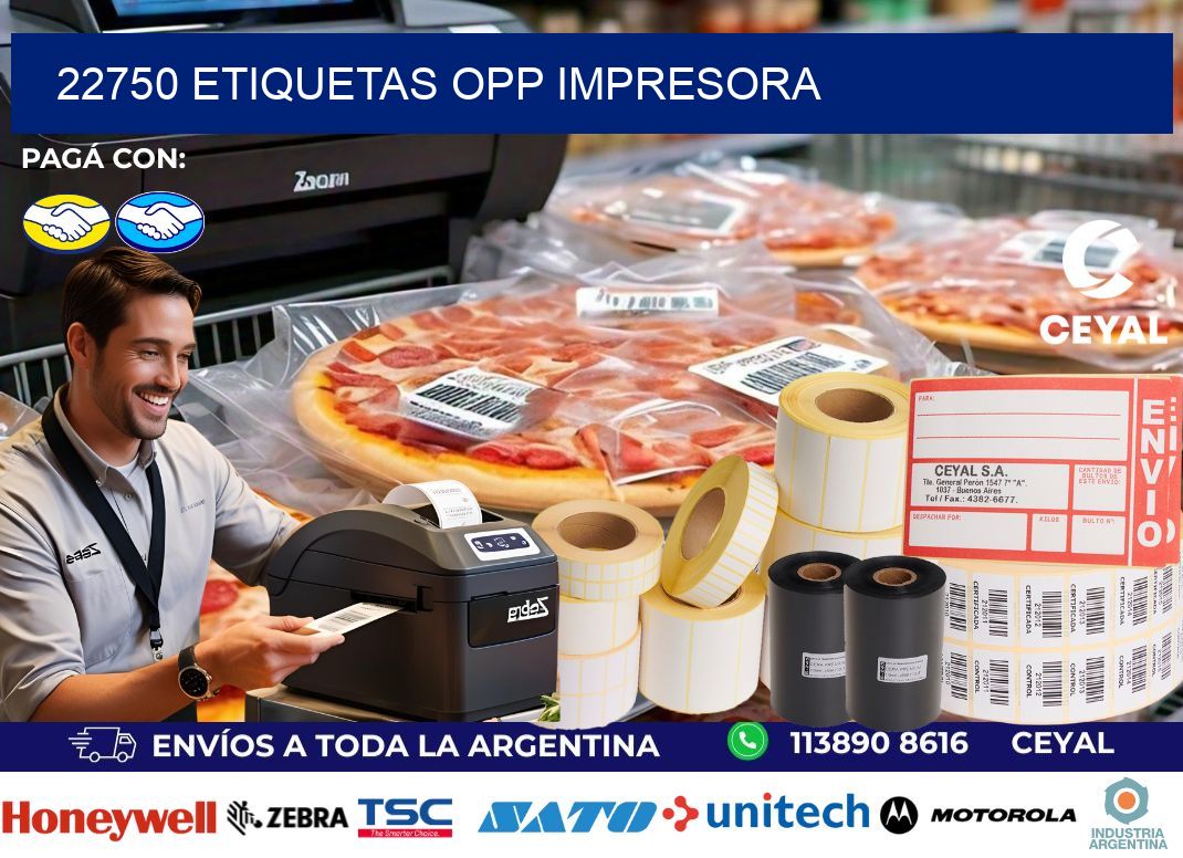 22750 etiquetas opp impresora