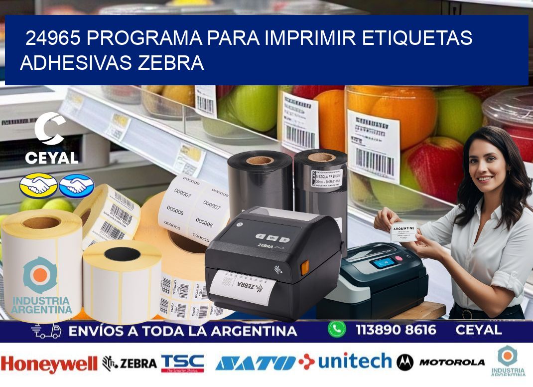 24965 Programa para imprimir etiquetas adhesivas zebra