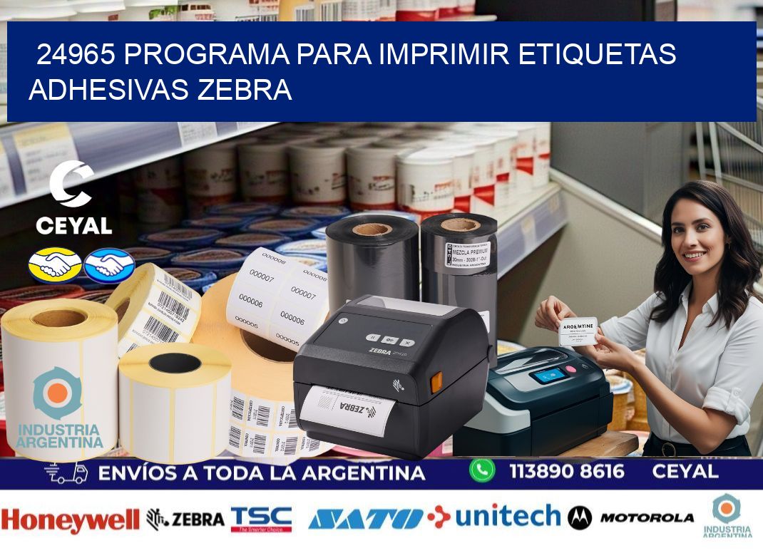 24965 Programa para imprimir etiquetas adhesivas zebra