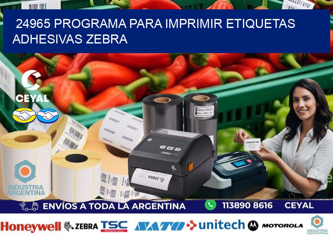 24965 Programa para imprimir etiquetas adhesivas zebra