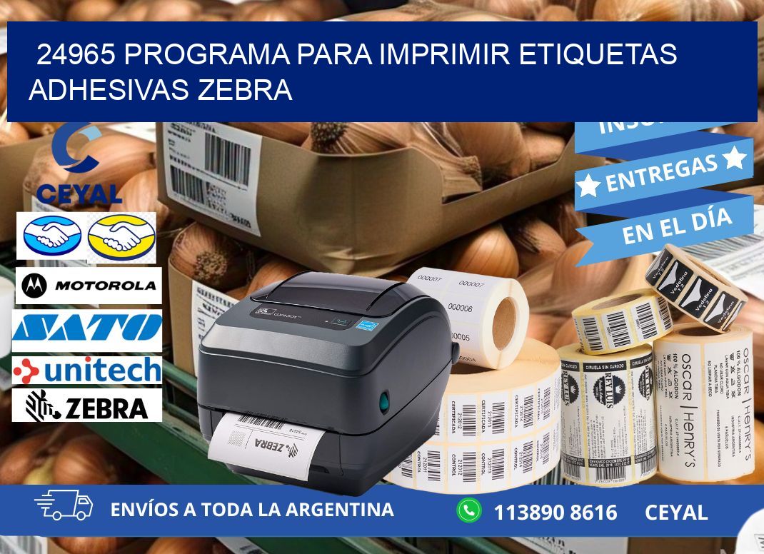 24965 Programa para imprimir etiquetas adhesivas zebra