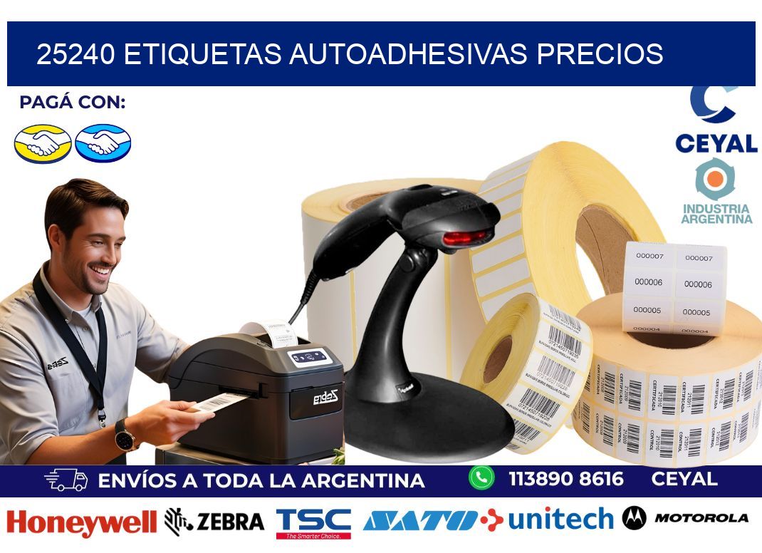 25240 Etiquetas autoadhesivas precios