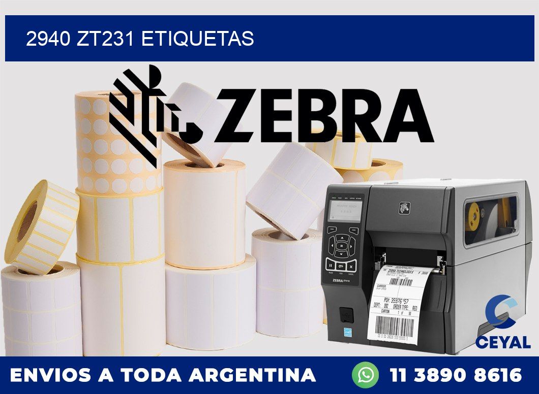 2940 ZT231 etiquetas