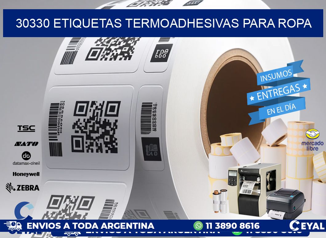 30330 Etiquetas termoadhesivas para ropa