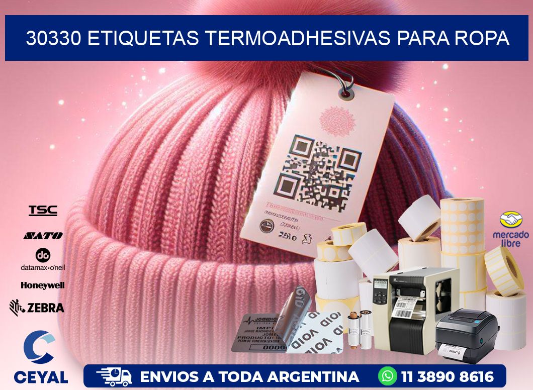 30330 Etiquetas termoadhesivas para ropa