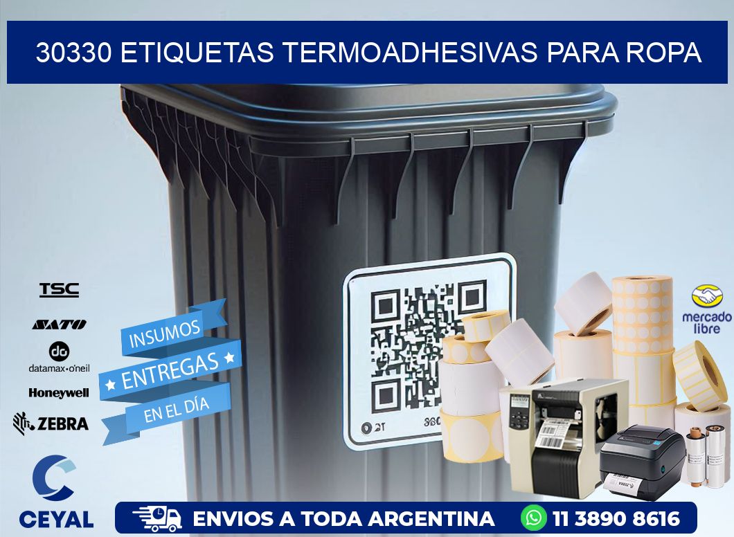 30330 Etiquetas termoadhesivas para ropa