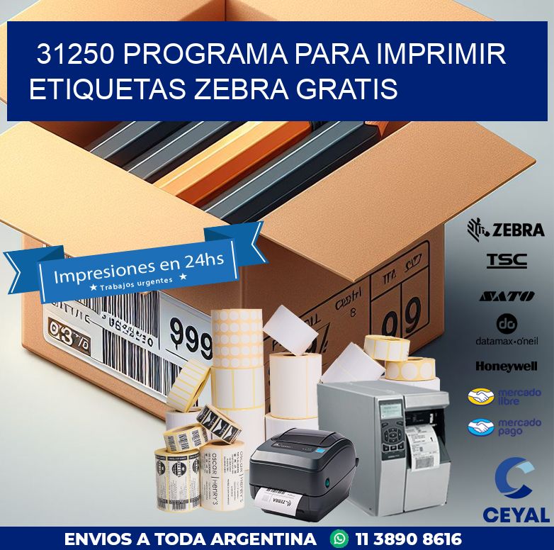 31250 Programa para imprimir etiquetas Zebra gratis