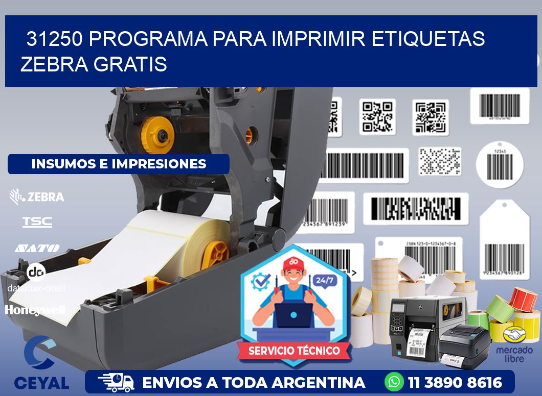 31250 Programa para imprimir etiquetas Zebra gratis