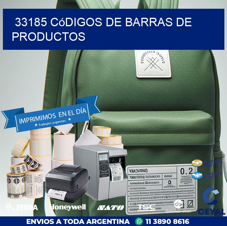 33185 Códigos de barras de productos