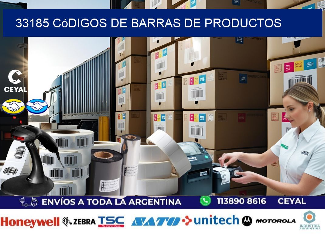 33185 Códigos de barras de productos