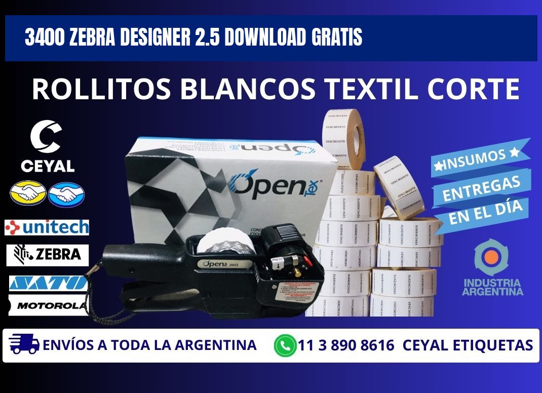 3400 Zebra designer 2.5 download gratis