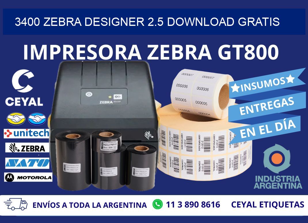 3400 Zebra designer 2.5 download gratis