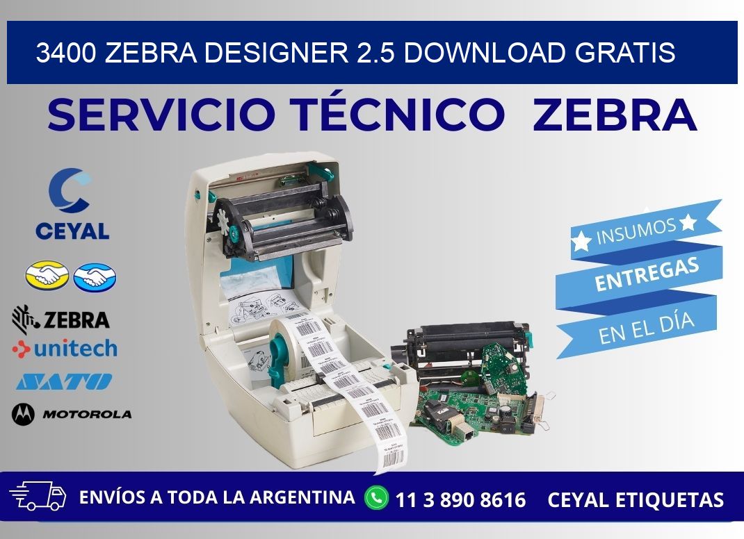 3400 Zebra designer 2.5 download gratis