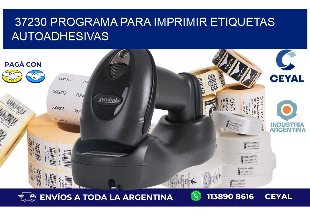37230 Programa para imprimir etiquetas autoadhesivas