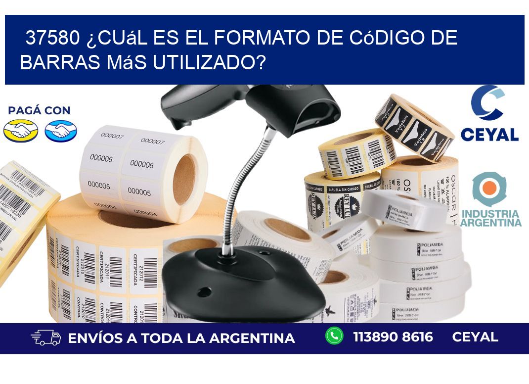 37580 ¿Cuál es el formato de código de barras más utilizado?