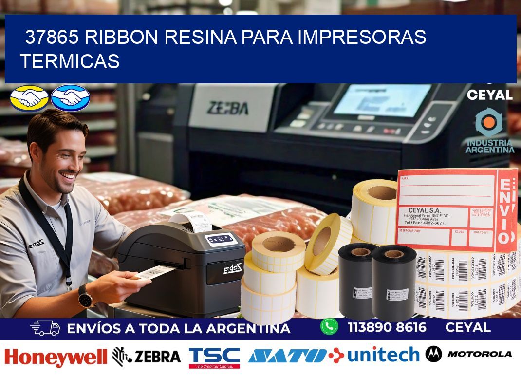 37865 ribbon resina para impresoras termicas