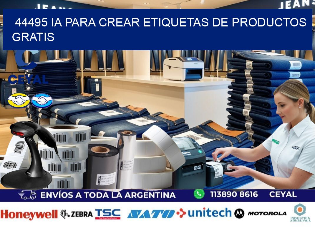 44495 IA para crear etiquetas de productos gratis