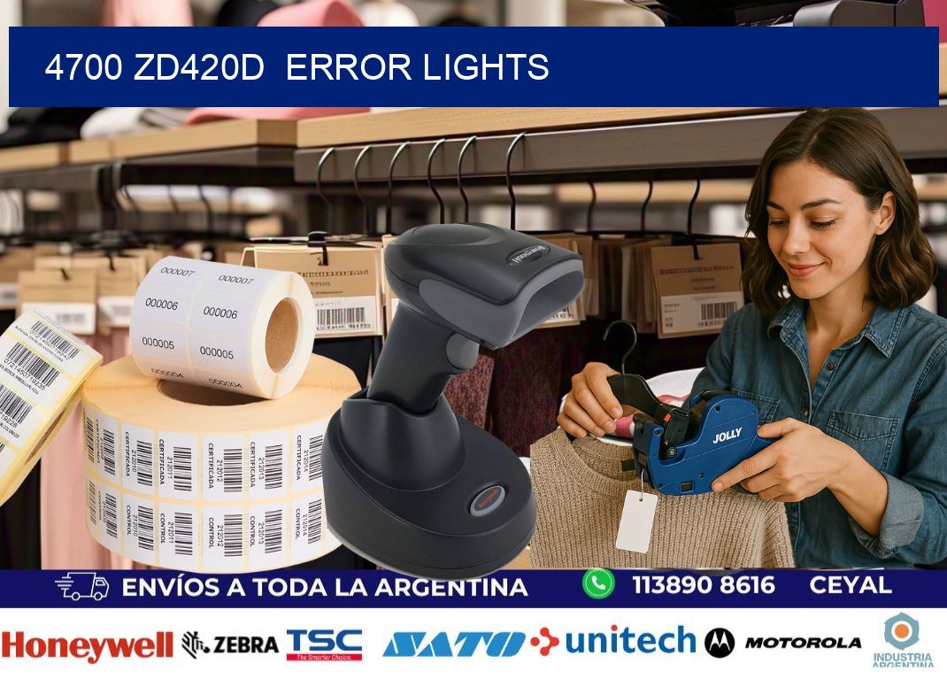 4700 ZD420d  error lights