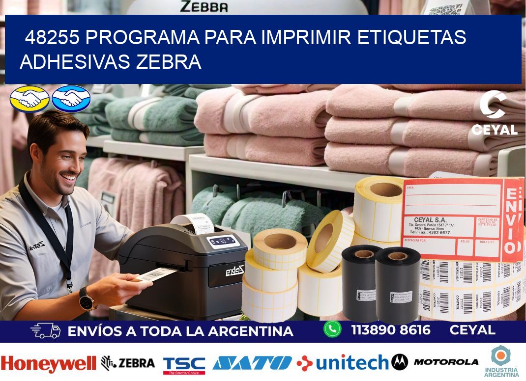 48255 Programa para imprimir etiquetas adhesivas zebra