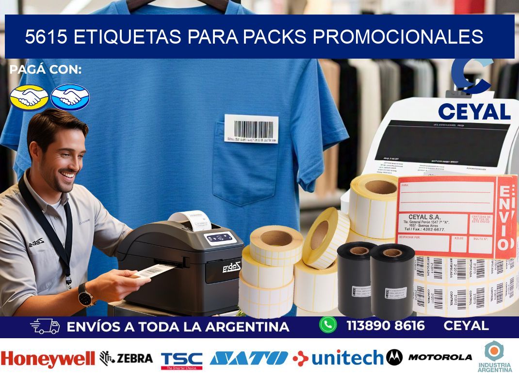 5615 Etiquetas para packs promocionales