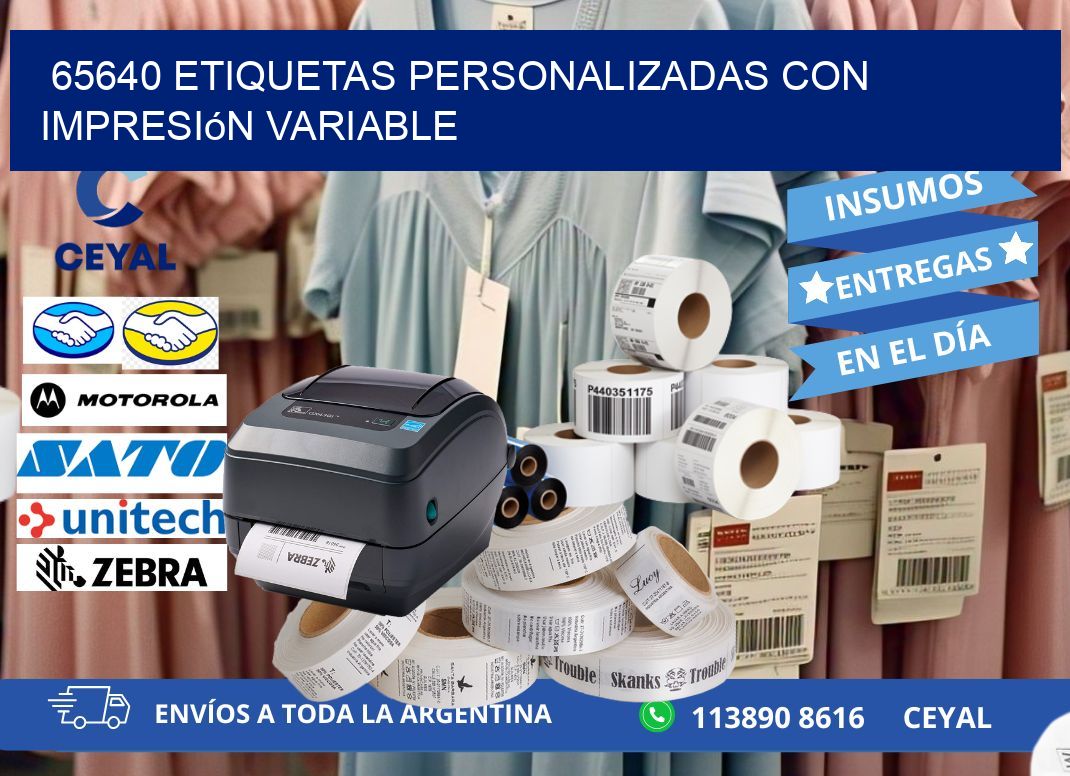 65640 etiquetas personalizadas con impresión variable