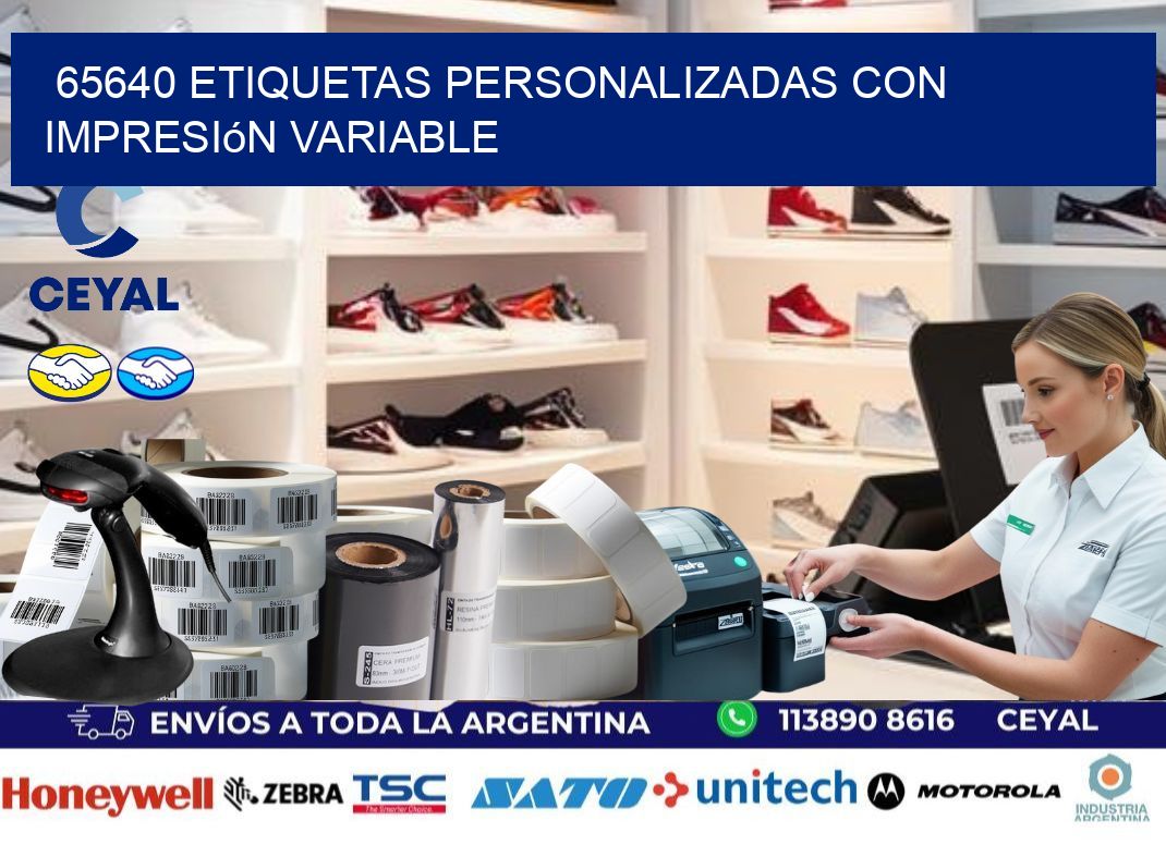 65640 etiquetas personalizadas con impresión variable